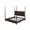 Queen Bedroom Set, Poster Design, Brown, Chrome, 2pc w Nightstand