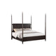 Queen Bedroom Set, Poster Design, Brown, Chrome, 2pc w Nightstand