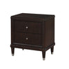 Queen Bedroom Set, Poster Design, Brown, Chrome, 2pc w Nightstand