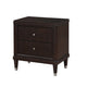 Queen Bedroom Set, Poster Design, Brown, Chrome, 2pc w Nightstand