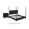 Queen Bedroom Set, Poster Design, Brown, Chrome, 2pc w Nightstand