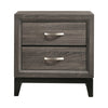 Full Bedroom Set | Gray & Black | 2 Piece Set with Nightst&