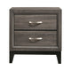 Full Bedroom Set | Gray & Black | 2 Piece Set with Nightst&