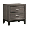 Full Bedroom Set | Gray & Black | 2 Piece Set with Nightst&