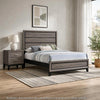 Full Bedroom Set | Gray & Black | 2 Piece Set with Nightst&
