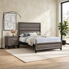 Full Bedroom Set | Gray & Black | 2 Piece Set with Nightst&