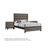 Full Bedroom Set, Gray and Black, 3 Piece Set with 2 Nightstands