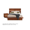 Queen Bedroom Set, Platform Design, Brown, 2 Piece Set with Nightstand