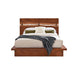 King Bedroom Set, Platform Design, Brown, 2 Piece Set with Nightstand