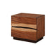 King Bedroom Set, Platform Design, Brown, 2 Piece Set with Nightstand