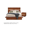 King Bedroom Set, Platform Design, Brown, 2 Piece Set with Nightstand