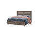 Queen Bedroom Set, Storage Design, Brown, 2 Piece Set with Nightstand