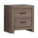 Queen Bedroom Set, Storage Design, Brown, 2 Piece Set with Nightstand