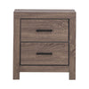 Queen Bedroom Set, Storage Design, Brown, 2 Piece Set with Nightstand