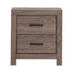 Queen Bedroom Set, Storage Design, Brown, 2 Piece Set with Nightstand