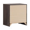 Queen Bedroom Set, Storage Design, Brown, 2 Piece Set with Nightstand