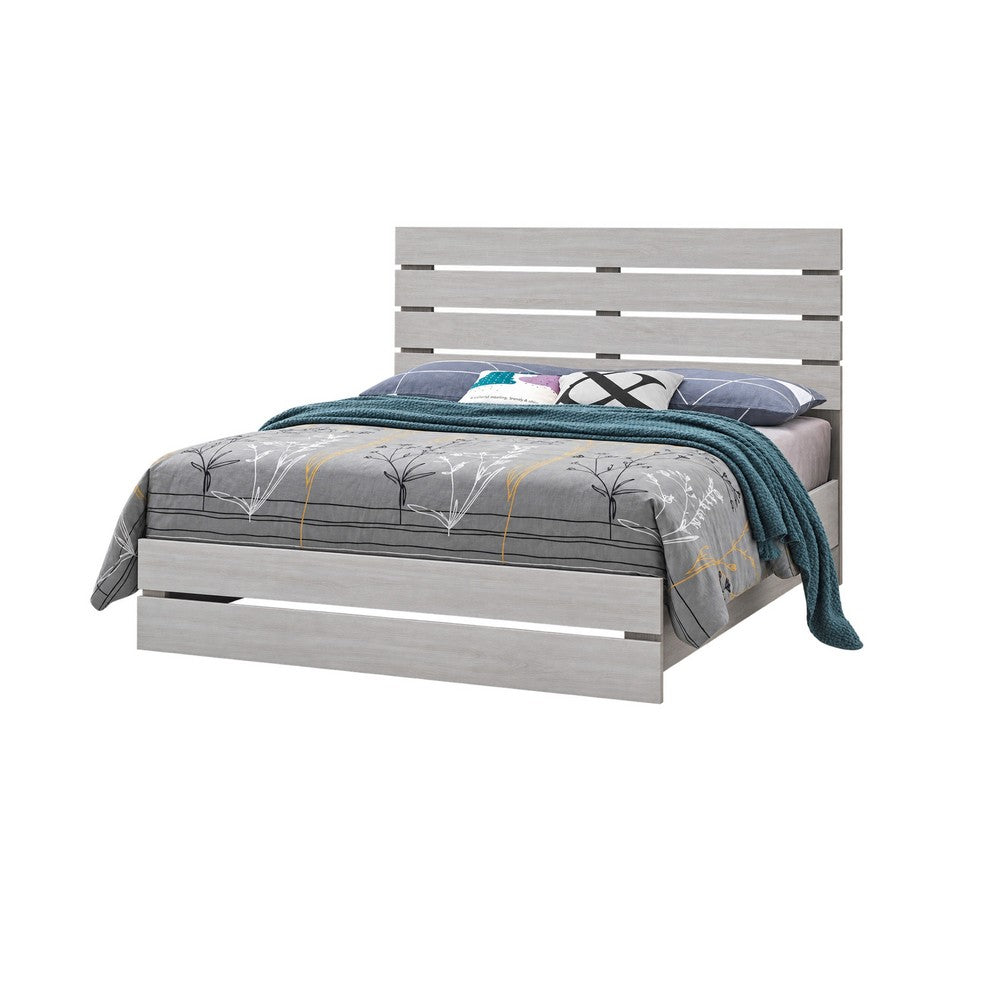 Queen Bedroom Set, White, 3 Piece Set with 2 Nightstands