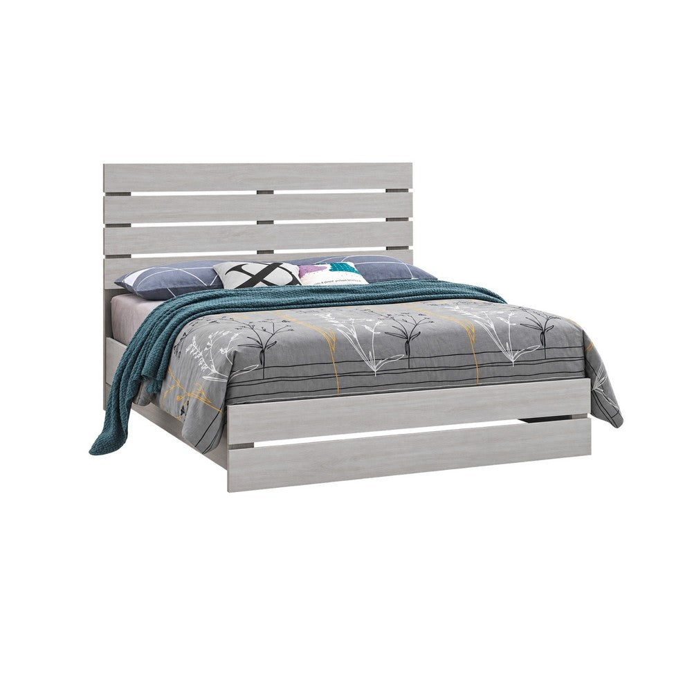 Queen Bedroom Set, White, 3 Piece Set with 2 Nightstands