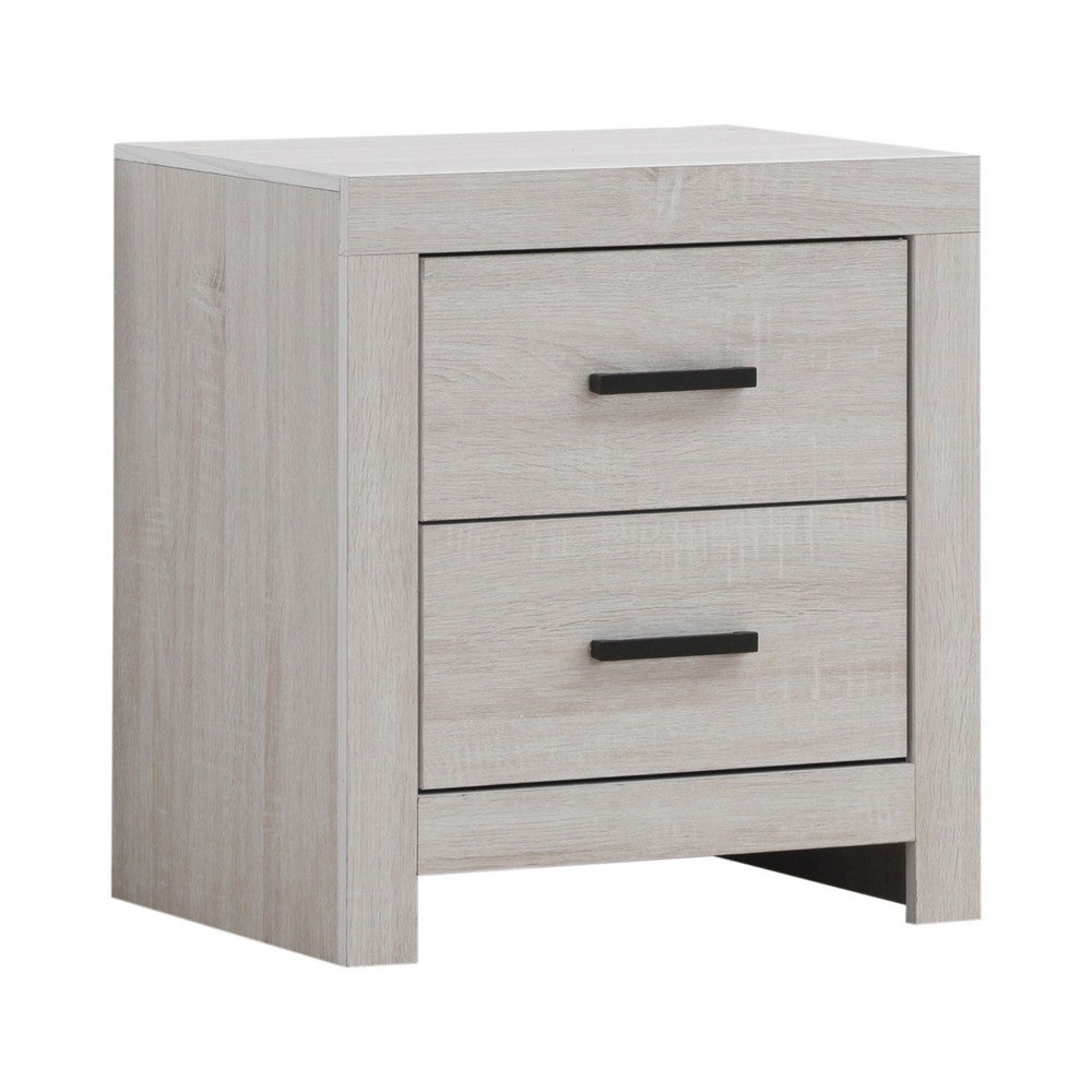 Queen Bedroom Set, White, 3 Piece Set with 2 Nightstands