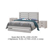 Queen Bedroom Set, White, 3 Piece Set with 2 Nightstands