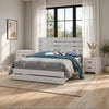 Queen Bedroom Set, White, 3 Piece Set with 2 Nightstands