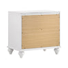 Queen Bedroom Set, White and Gray, 2 Piece Set with Nightstand