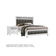 Queen Bedroom Set, White and Gray, 2 Piece Set with Nightstand