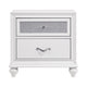 Queen Bedroom Set, White and Gray, 3 Piece Set with 2 Nightstands