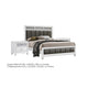 Queen Bedroom Set, White and Gray, 3 Piece Set with 2 Nightstands