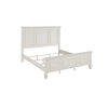 King Bedroom Set, White and Nickel, 2 Piece Set with Nightstand