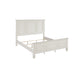 King Bedroom Set, White and Nickel, 2 Piece Set with Nightstand
