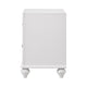 King Bedroom Set, White and Nickel, 2 Piece Set with Nightstand