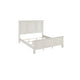 King Bedroom Set, White and Nickel, 3 Piece Set with 2 Nightstands