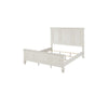 King Bedroom Set, White and Nickel, 3 Piece Set with 2 Nightstands