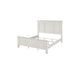 King Bedroom Set, White and Nickel, 3 Piece Set with 2 Nightstands
