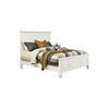 Queen Bedroom Set, White and Nickel, 2 Piece Set with Nightstand
