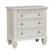 Queen Bedroom Set, White and Nickel, 2 Piece Set with Nightstand