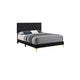 Queen Bedroom Set, Black and Gold, 2 Piece Set with Nightstand