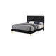 Queen Bedroom Set, Black and Gold, 2 Piece Set with Nightstand