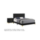 Queen Bedroom Set, Black and Gold, 2 Piece Set with Nightstand
