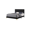 Queen Bedroom Set, Black and Gold, 3 Piece Set with 2 Nightstands