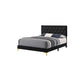Queen Bedroom Set, Black and Gold, 3 Piece Set with 2 Nightstands