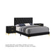 Queen Bedroom Set, Black and Gold, 3 Piece Set with 2 Nightstands