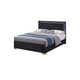 King Bedroom Set, Black and Gold, 3 Piece Set with 2 Nightstands