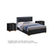 King Bedroom Set, Black and Gold, 3 Piece Set with 2 Nightstands
