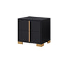 Queen Bedroom Set | Black & Gold | 2 Piece Set with Nightst&