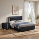 Queen Bedroom Set | Black & Gold | 2 Piece Set with Nightst&