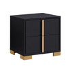 Queen Bedroom Set | Black & Gold | 3 Piece Set with 2 Nightst&s