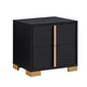 Queen Bedroom Set | Black & Gold | 3 Piece Set with 2 Nightst&s