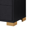 Queen Bedroom Set | Black & Gold | 3 Piece Set with 2 Nightst&s